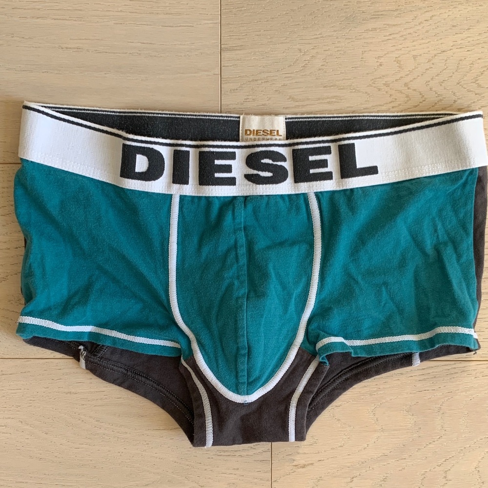 Diesel Boxer Briefs in Teal and Black